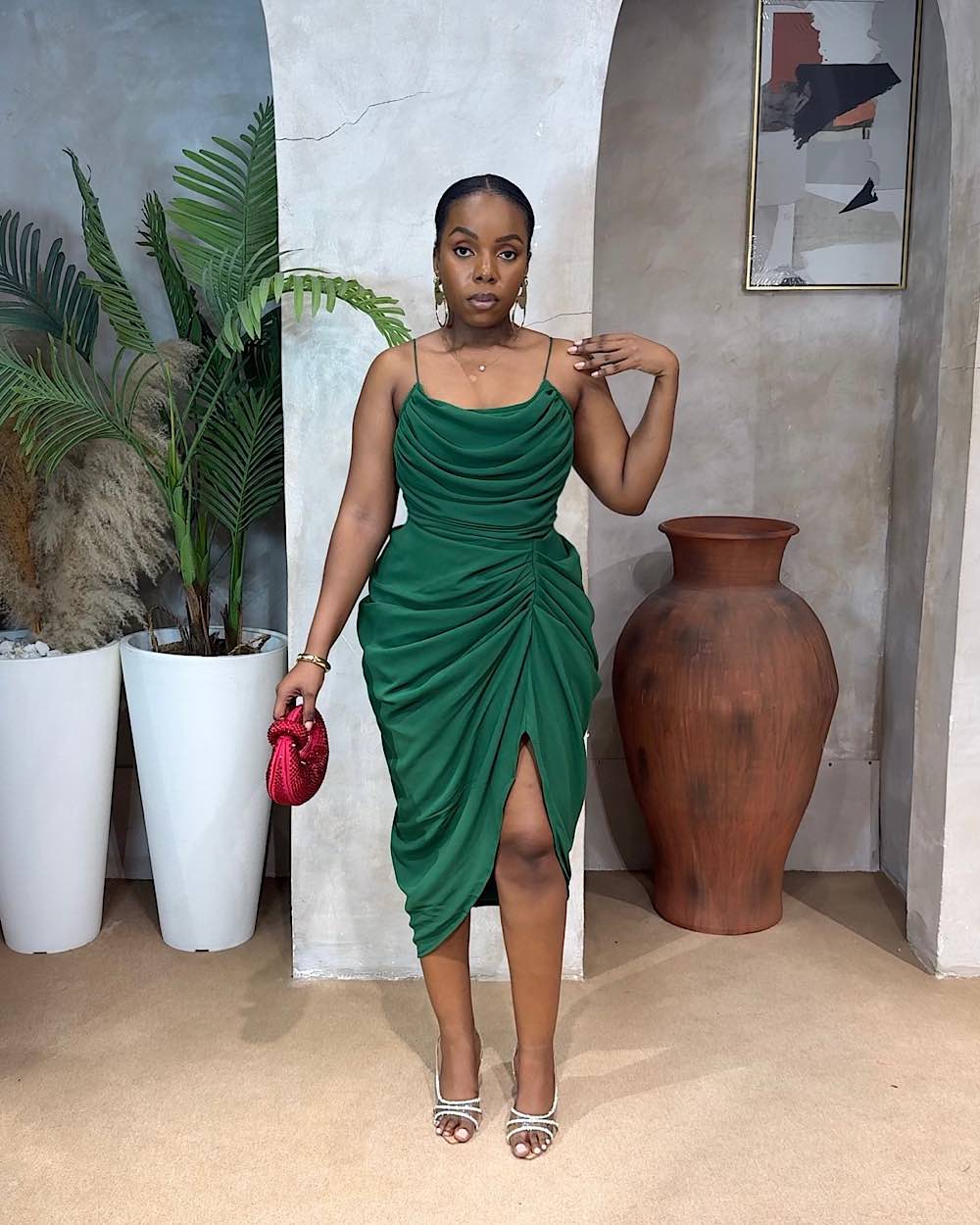 Dimma Green Midi Dress